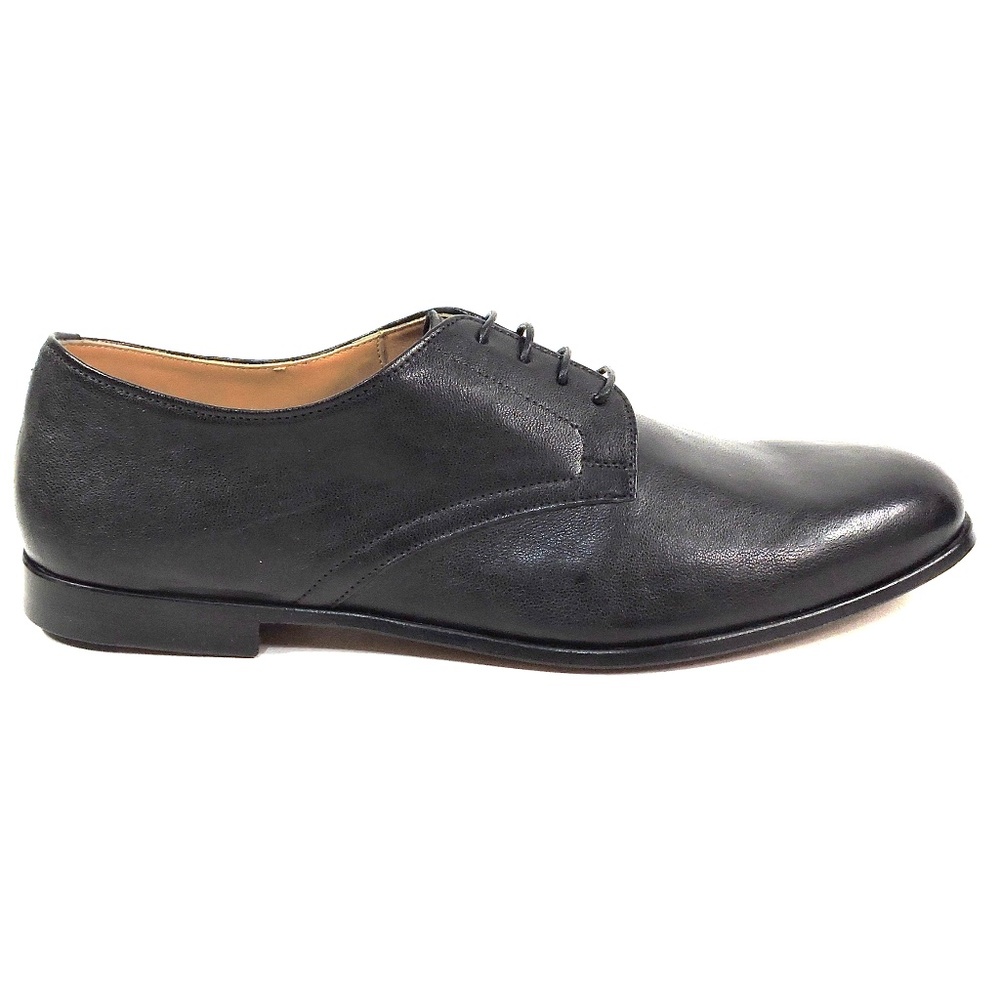 ALBERTO CICCIOLI 🇮🇹 MEN'S BLACK SOFT LEATHER COMFORT DERBY SHOES - Picture 4 of 7